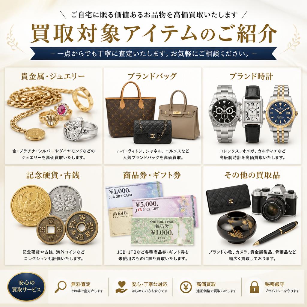対象となるアイテム一覧