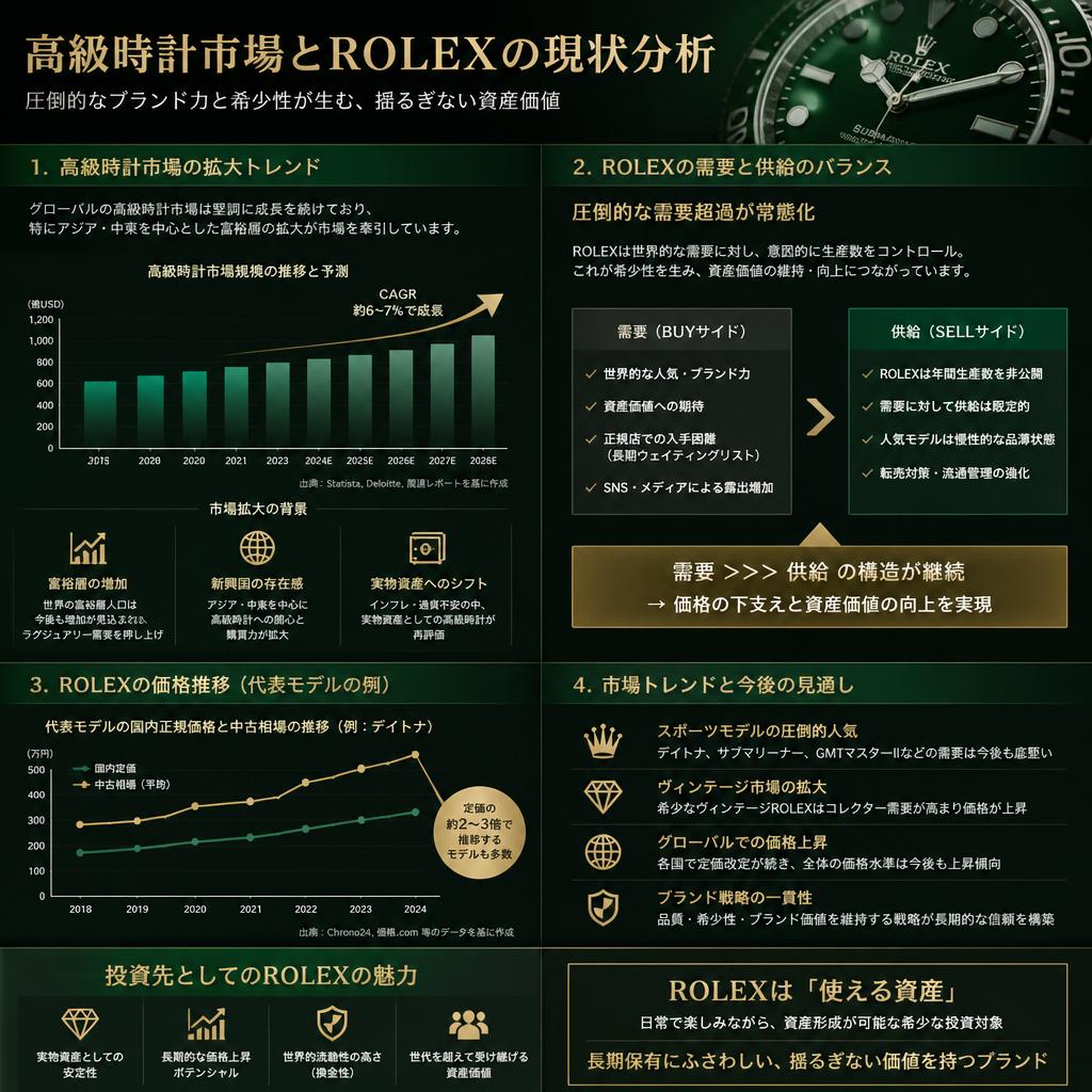 高級時計市場の現状