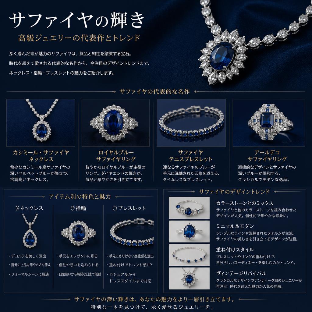 高級ジュエリーとサファイヤ