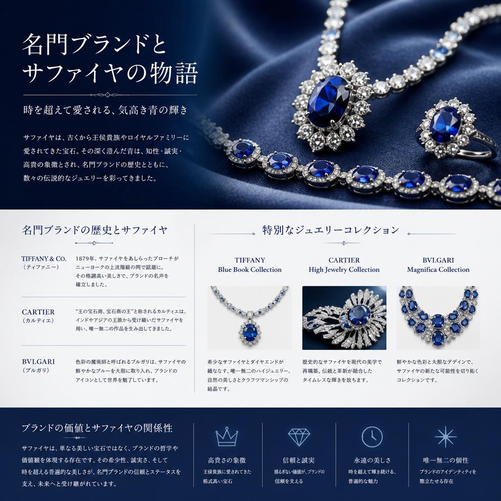 ブランドの歴史とサファイヤ