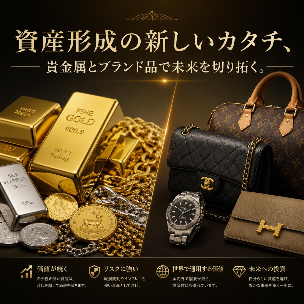 資産形成の新しいカタチ、貴金属とブランド品で未来を切り拓く。