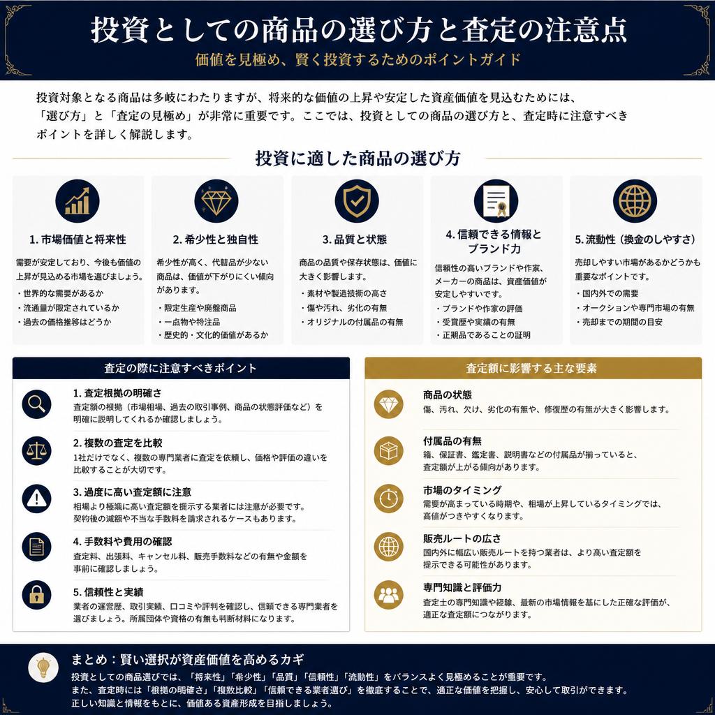 投資商品選びのポイント