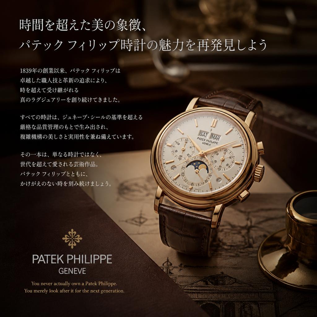 時間を超えた美の象徴、パテックフィリップ時計の魅力を再発見しよう