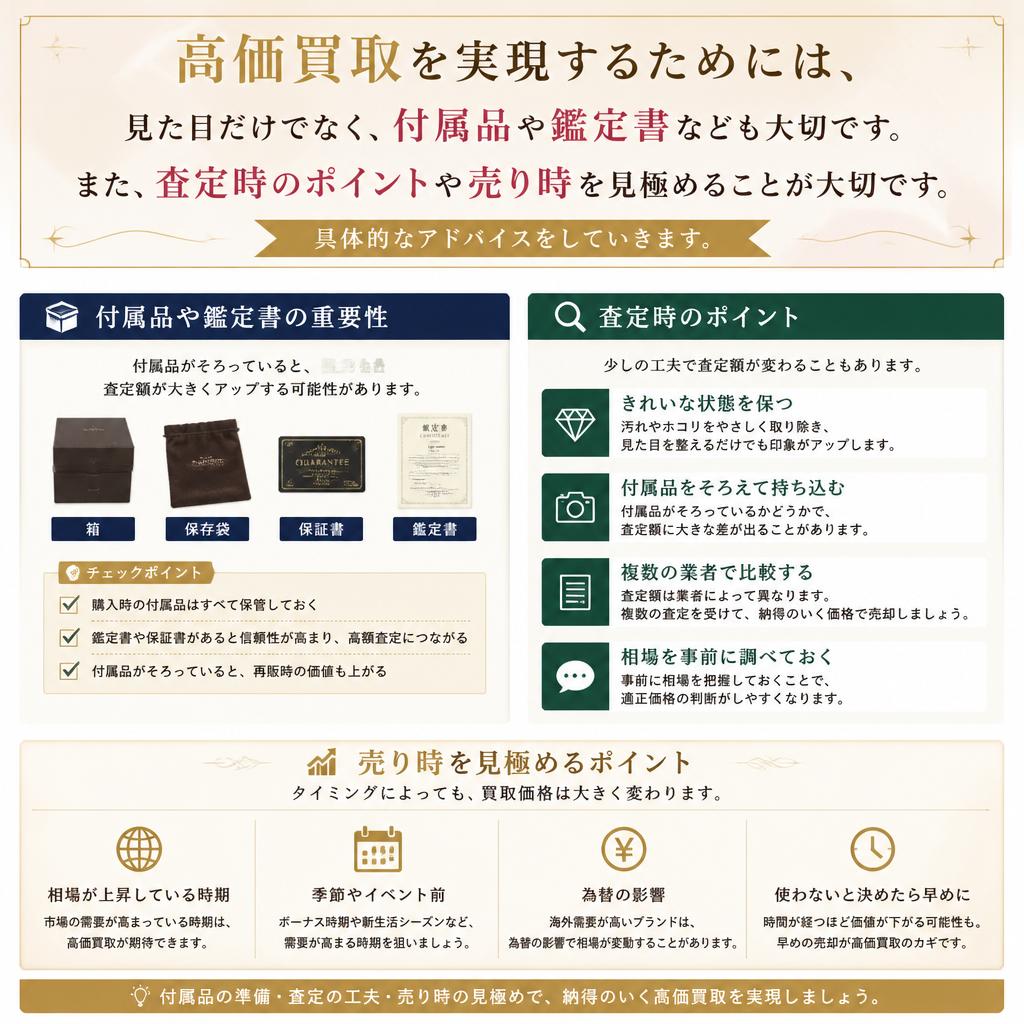 高価買取を実現するためのポイント