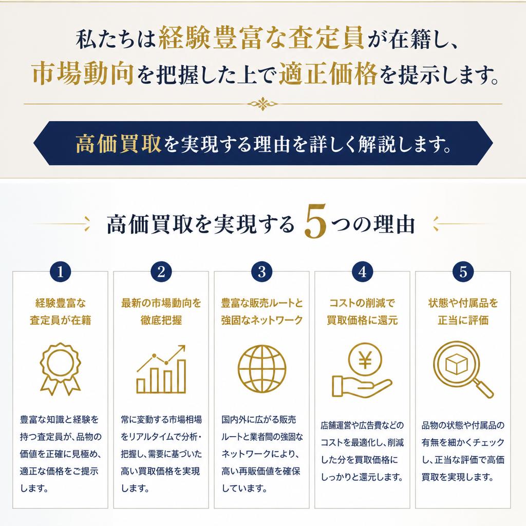 高価買取の理由