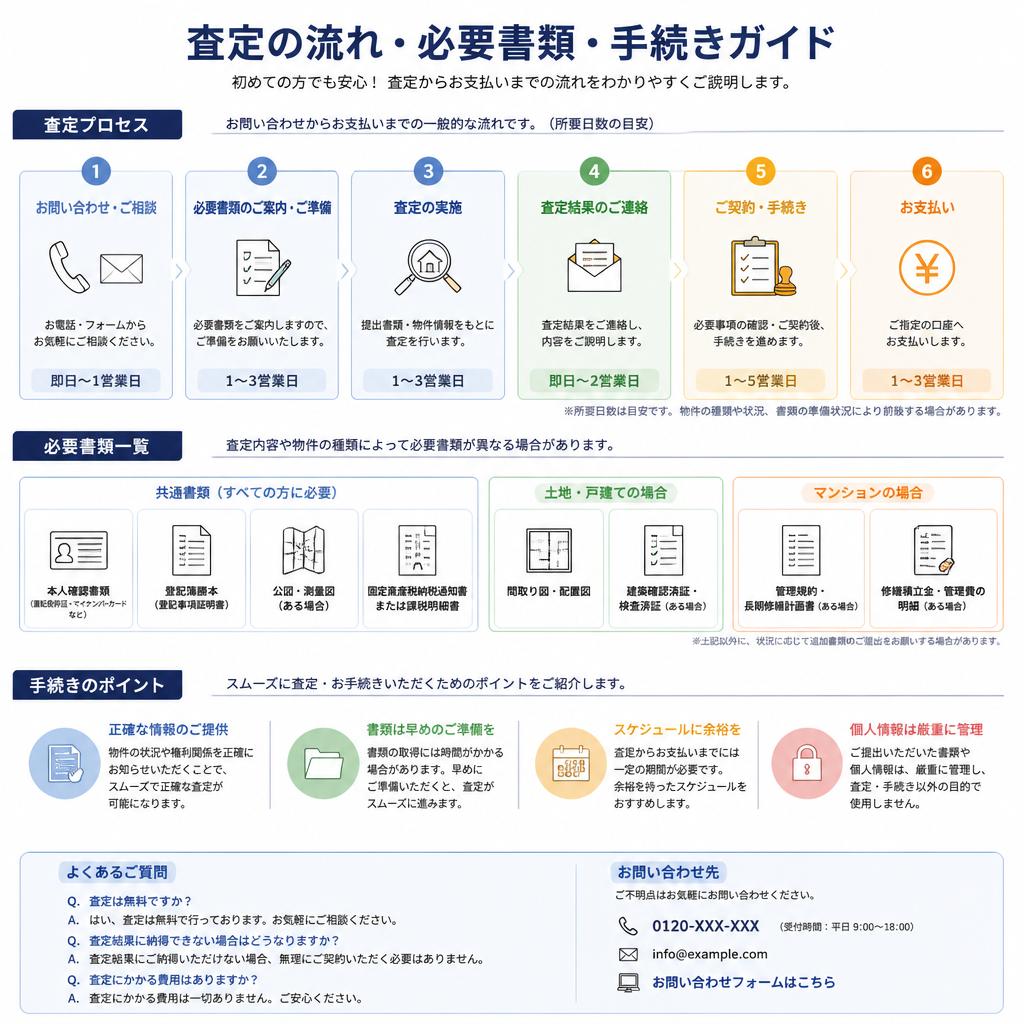 査定の流れと必要書類