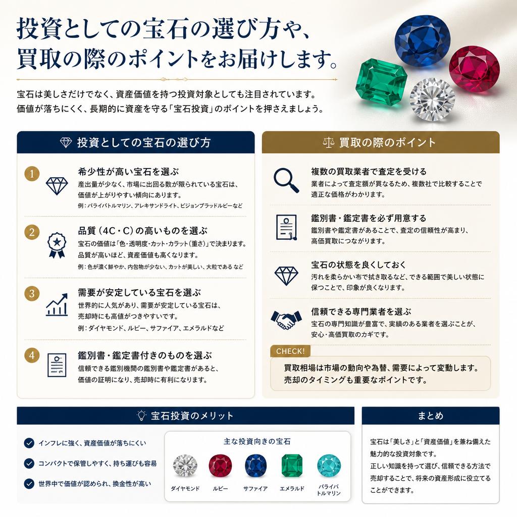 4. 投資用宝石の選び方