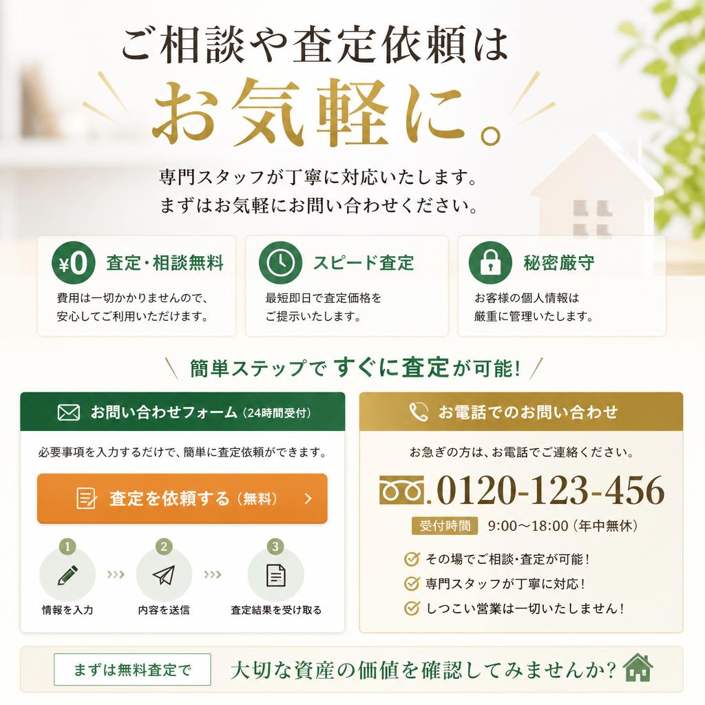 今すぐ査定を！問い合わせはこちら