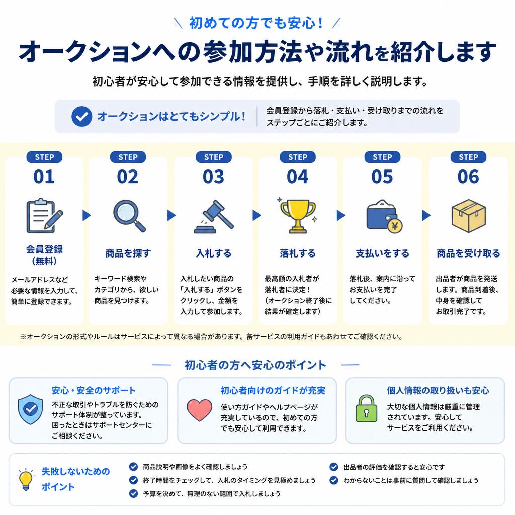 オークション参加の流れ
