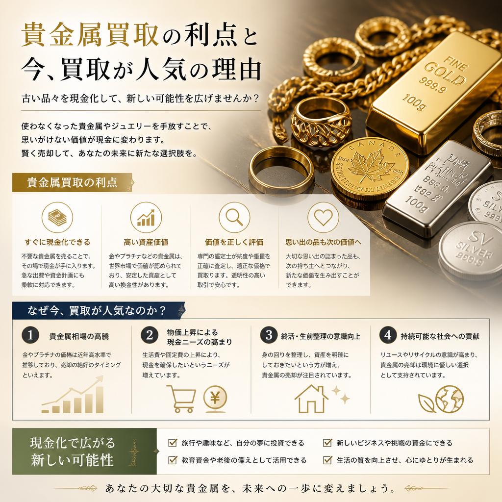 貴金属買取のメリット