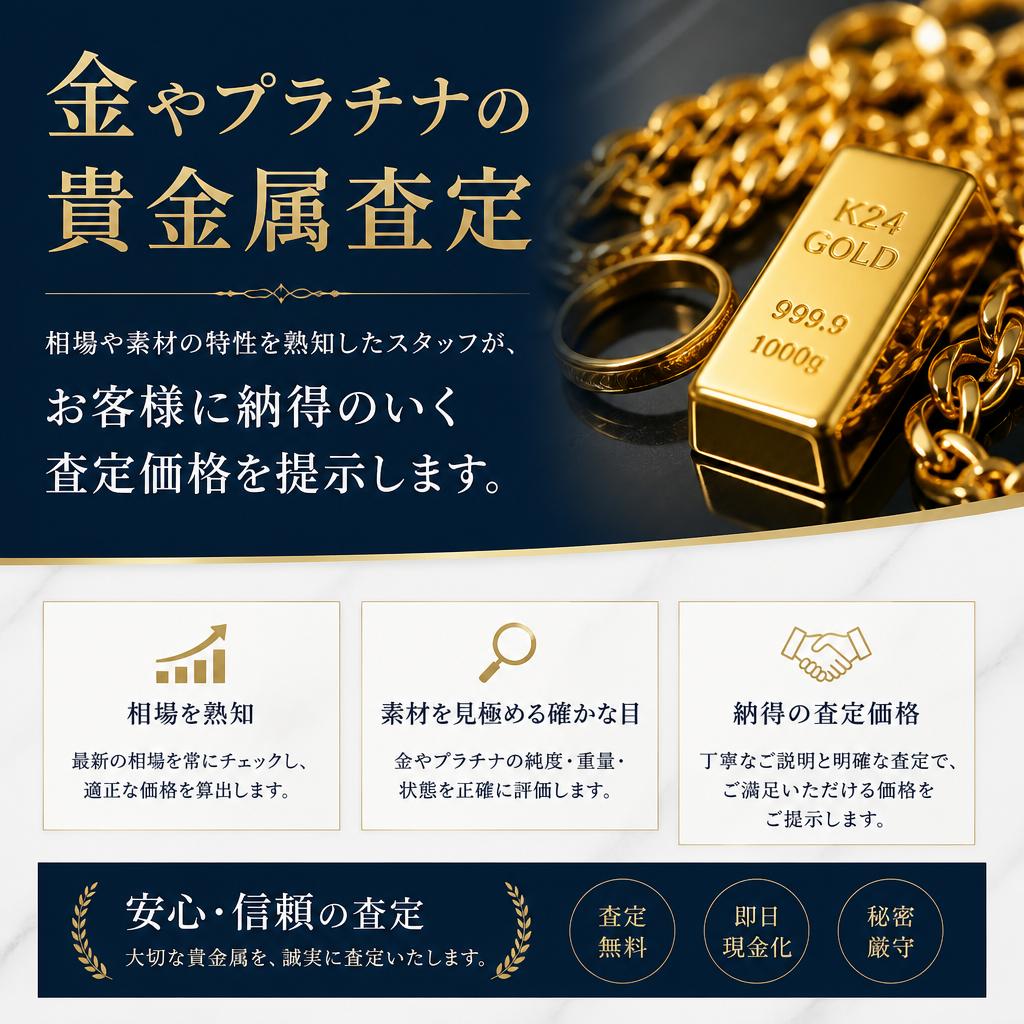 貴金属査定のポイント